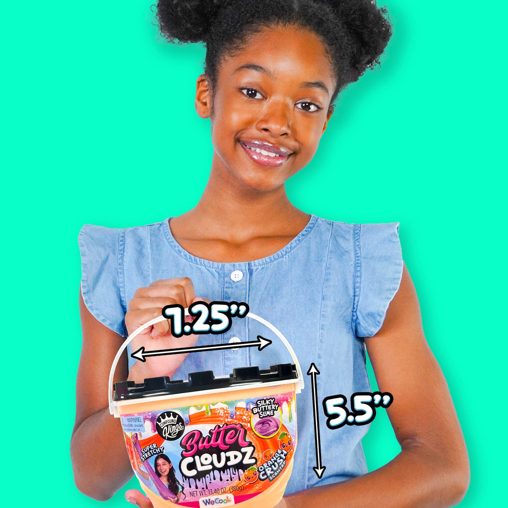 Compound Kings Fluffy Butter Cloudz slime container open for quick play
