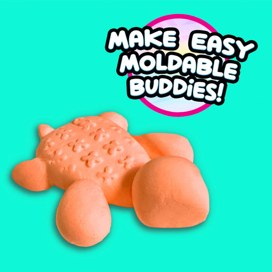 Compound Kings Fluffy Butter Cloudz slime hands stretch close-up for tactile fun