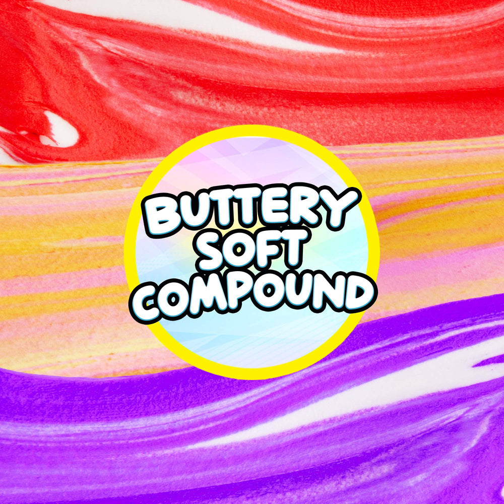 COMPOUND KINGS Scented Swirlz Butter Slime Grape Popsicle; vibrant hue supports focused play.