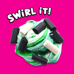 Compound Kings soft butter slime—kid-friendly toy for squish, stretch, and creative characters.