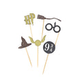 Confetti Harry inspired cupcake toppers add magical flair to cupcakes for parties.
