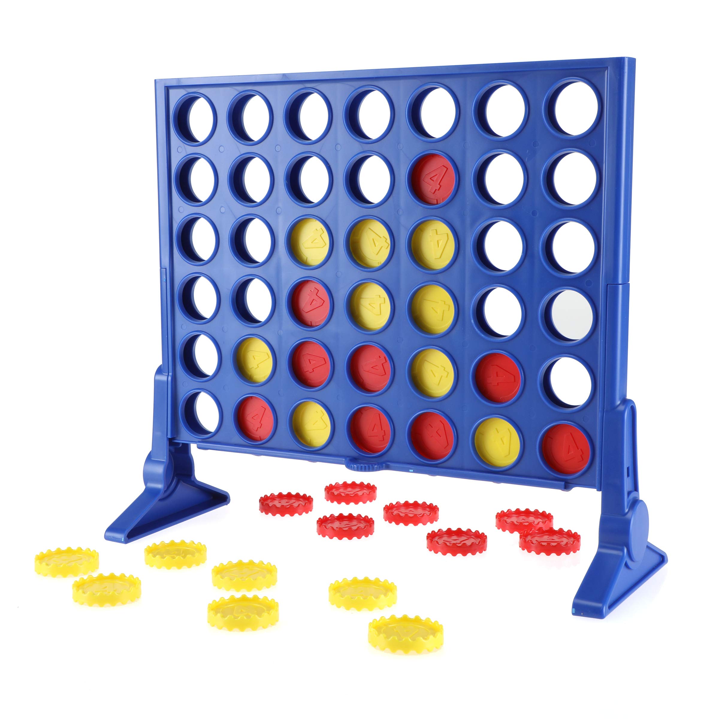Connect 4 grid with red and gold discs supports strategy and quick decisions