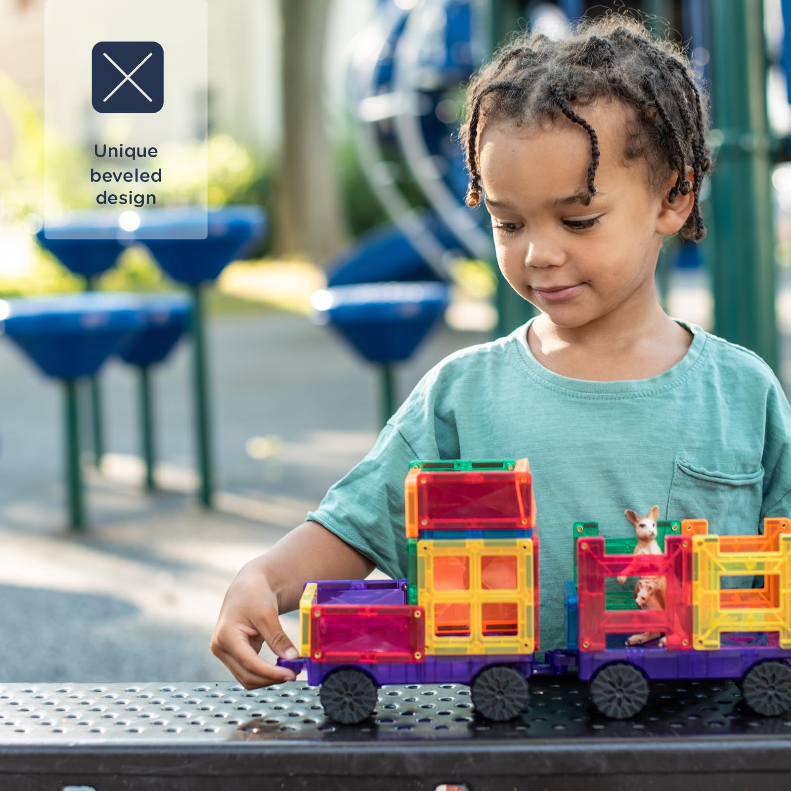 Connetix Rainbow Transport Pack right-angle triangles encourage precise geometric builds
