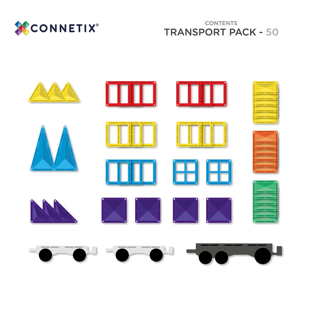 Connetix Rainbow Transport Pack windows doors add transparent accents for imaginative play