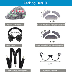 CONNICS Kids Grandpa Glasses finish the aged look with lightweight comfort.