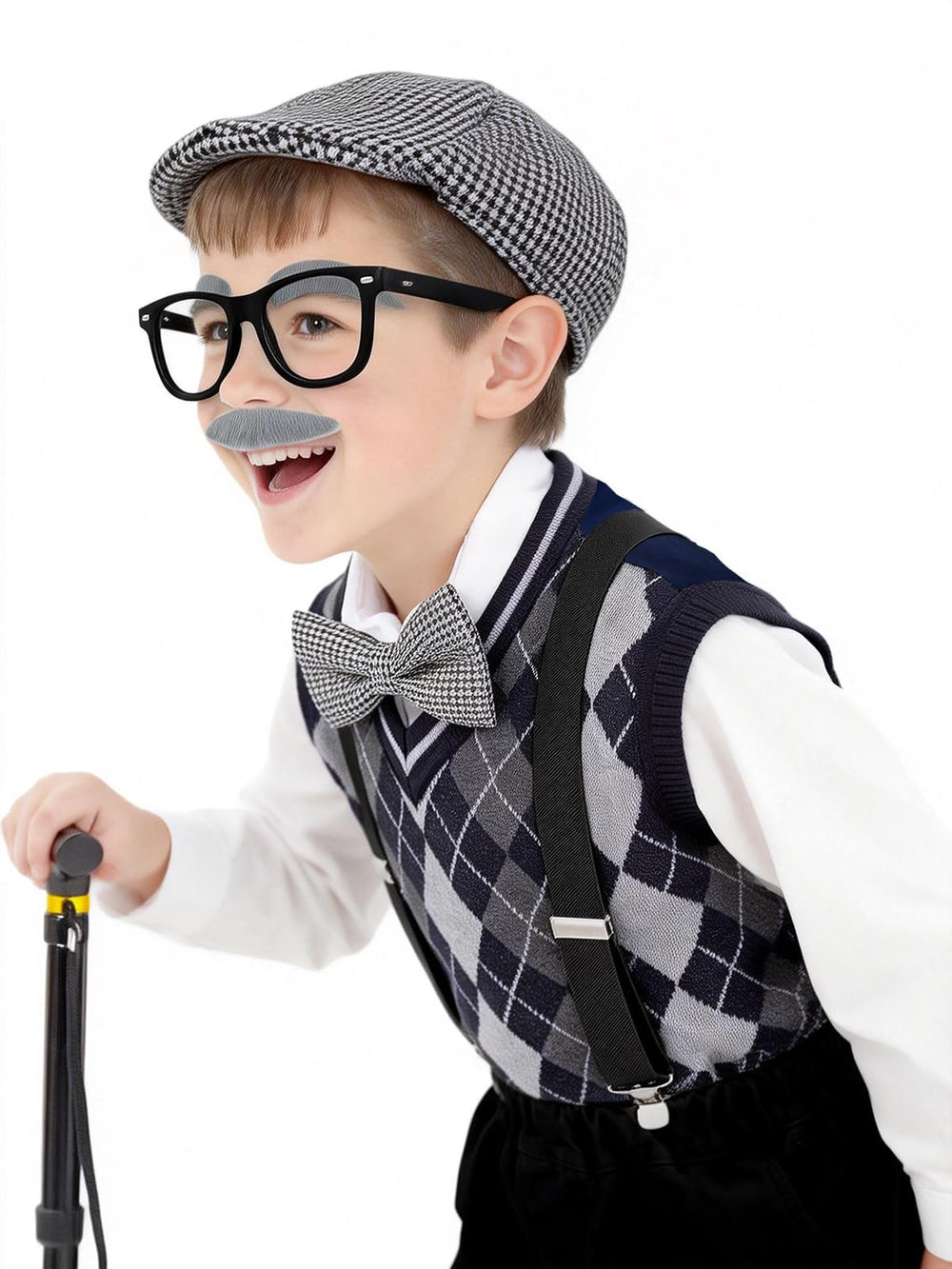 CONNICS old-man-vest-waistcoat offers comfortable, realistic layer for dress-up.
