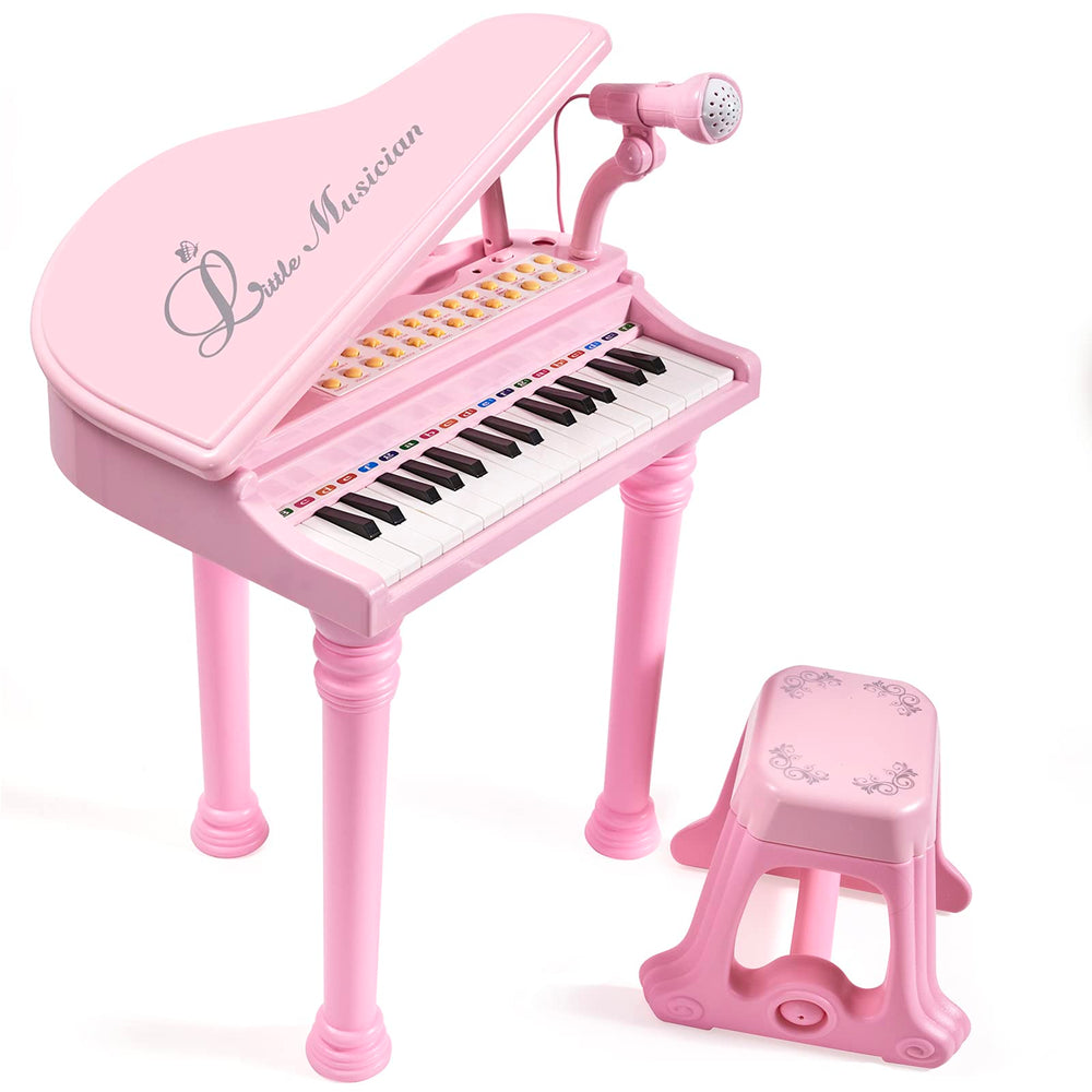 Conomus piano toy child using adjustable microphone during play