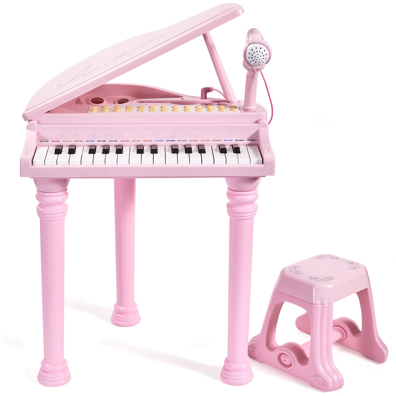 Conomus piano toy with stool included for comfortable seating