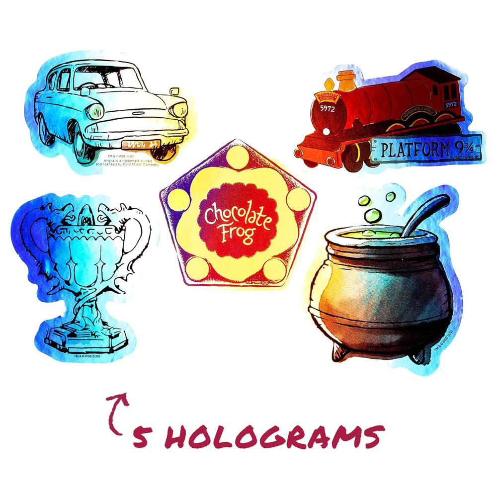 CON*QUEST Five hologram stickers add eye-catching shine to devices.