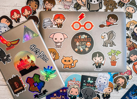 CON*QUEST Harry Potter chibi stickers closeup of characters for personalization.