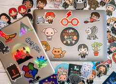 CON*QUEST Harry Potter chibi stickers closeup of characters for personalization.