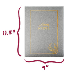 CON*QUEST lay-flat spiral design for easy writing and arranging memories