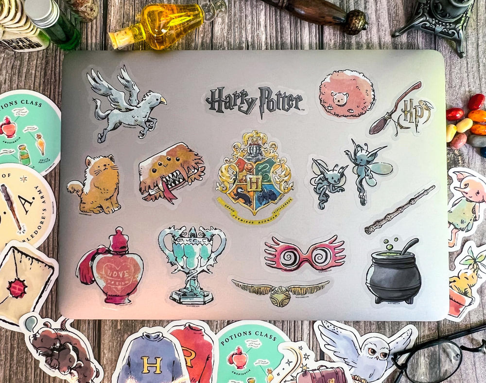 ConQuest Journals House mascots sticker adds team color to notebooks.