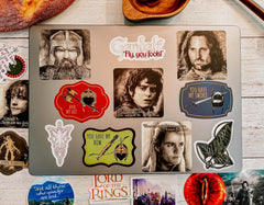Conquest Journals LoTR stickers withstand daily wear on notebooks, laptops, and gear.