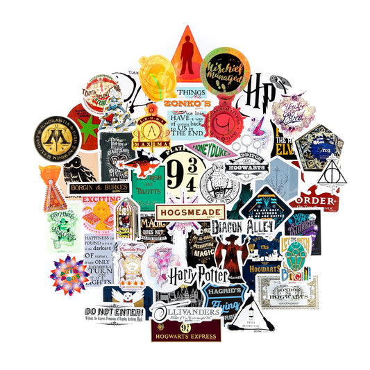 CON*QUEST Harry Potter 60-pack hologram stickers for laptop decoration and UV protection