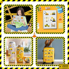 Crane themed Construction Stickers for notebooks and devices.