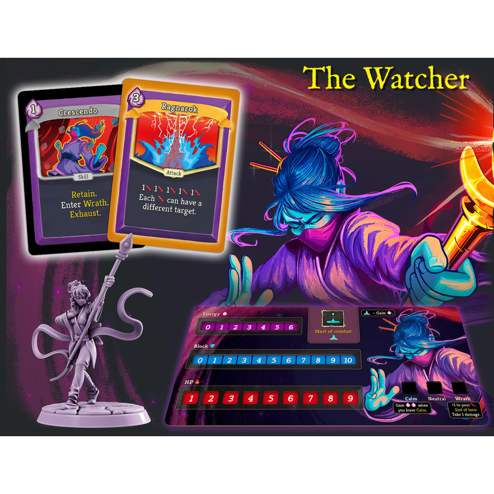 Contention Games Slay The Spire board game deck cards reveal strategic options.