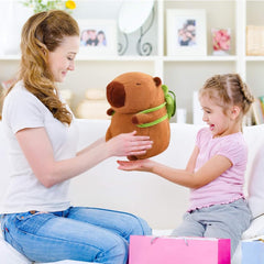 CONTEYEH Capybara plush toy in bedtime pose for night-time comfort