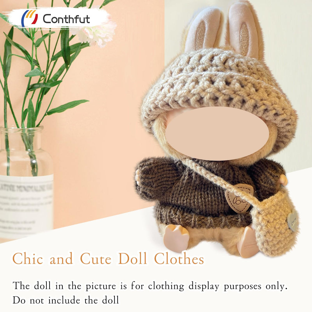 Conthfut 17cm doll accessories khaki bag adds realistic detail for display