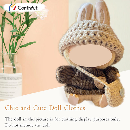 Conthfut 17cm doll accessories khaki bag adds realistic detail for display