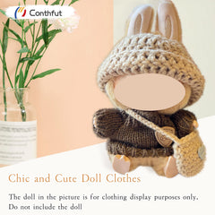 Conthfut 17cm doll accessories khaki bag adds realistic detail for display