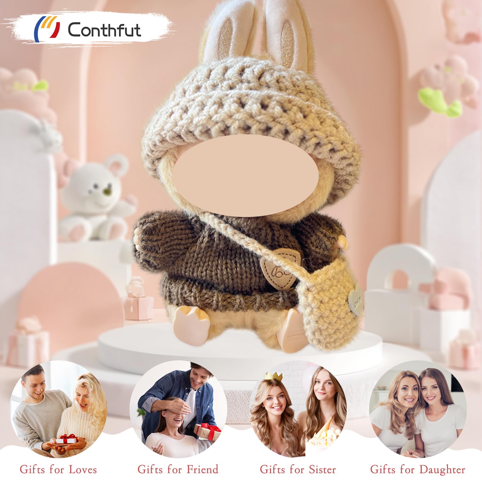 Conthfut 17cm doll clothes soft fabric designed for comfy wear