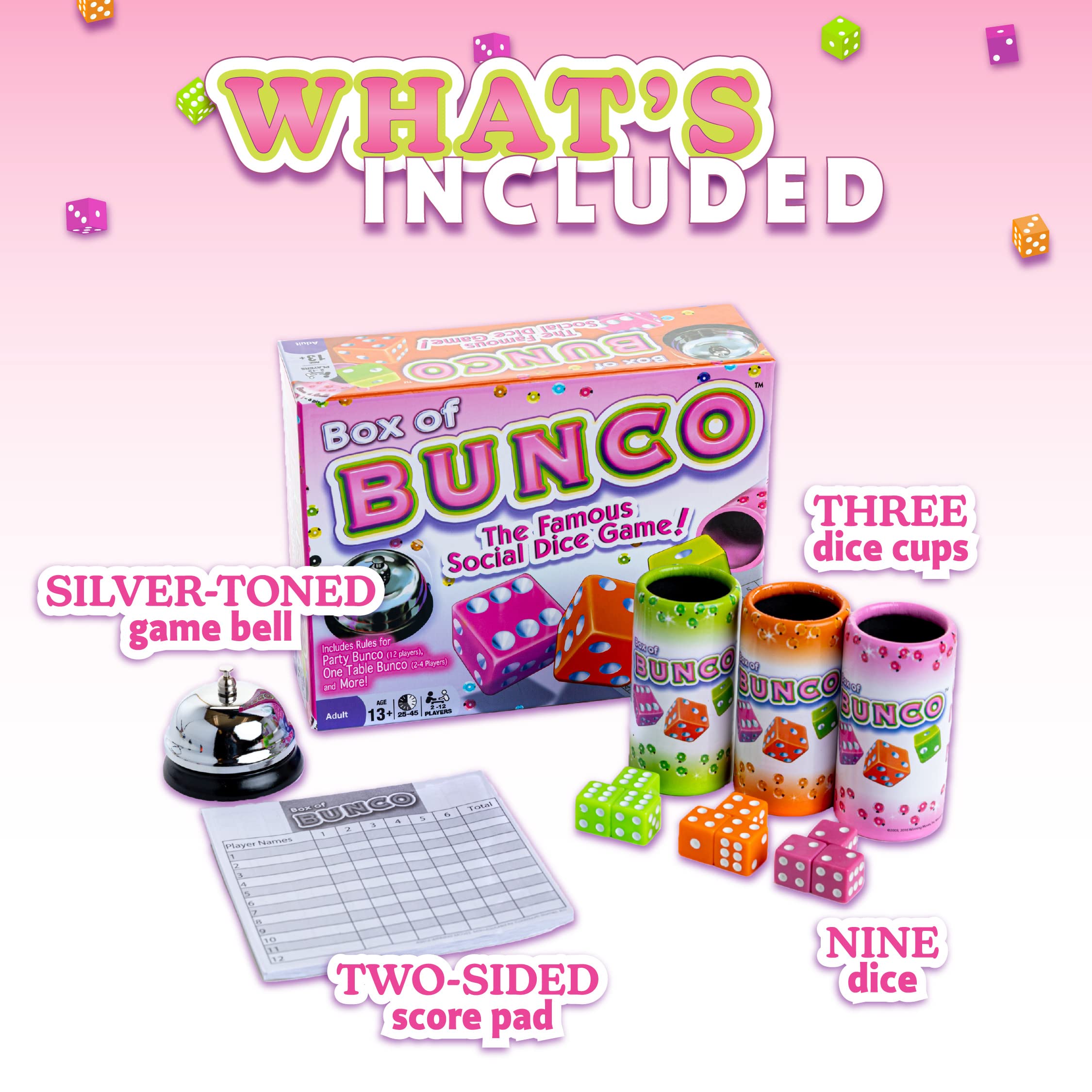 Continuum Games Bunco instruction sheet simplifies setup for beginners.