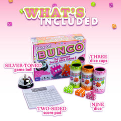Continuum Games Bunco instruction sheet simplifies setup for beginners.