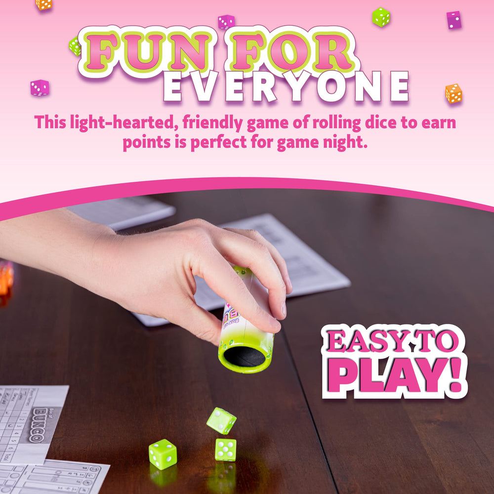 Continuum Games Bunco dice cups for quick, fun rounds and easy passing.
