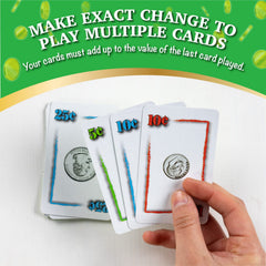 Continuum Games Exact Change Card Game, penny-nickel-dime cards for counting