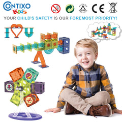 Contixo magnetic run tiles demonstrate magnetic connections for quick builds and hands-on exploration.