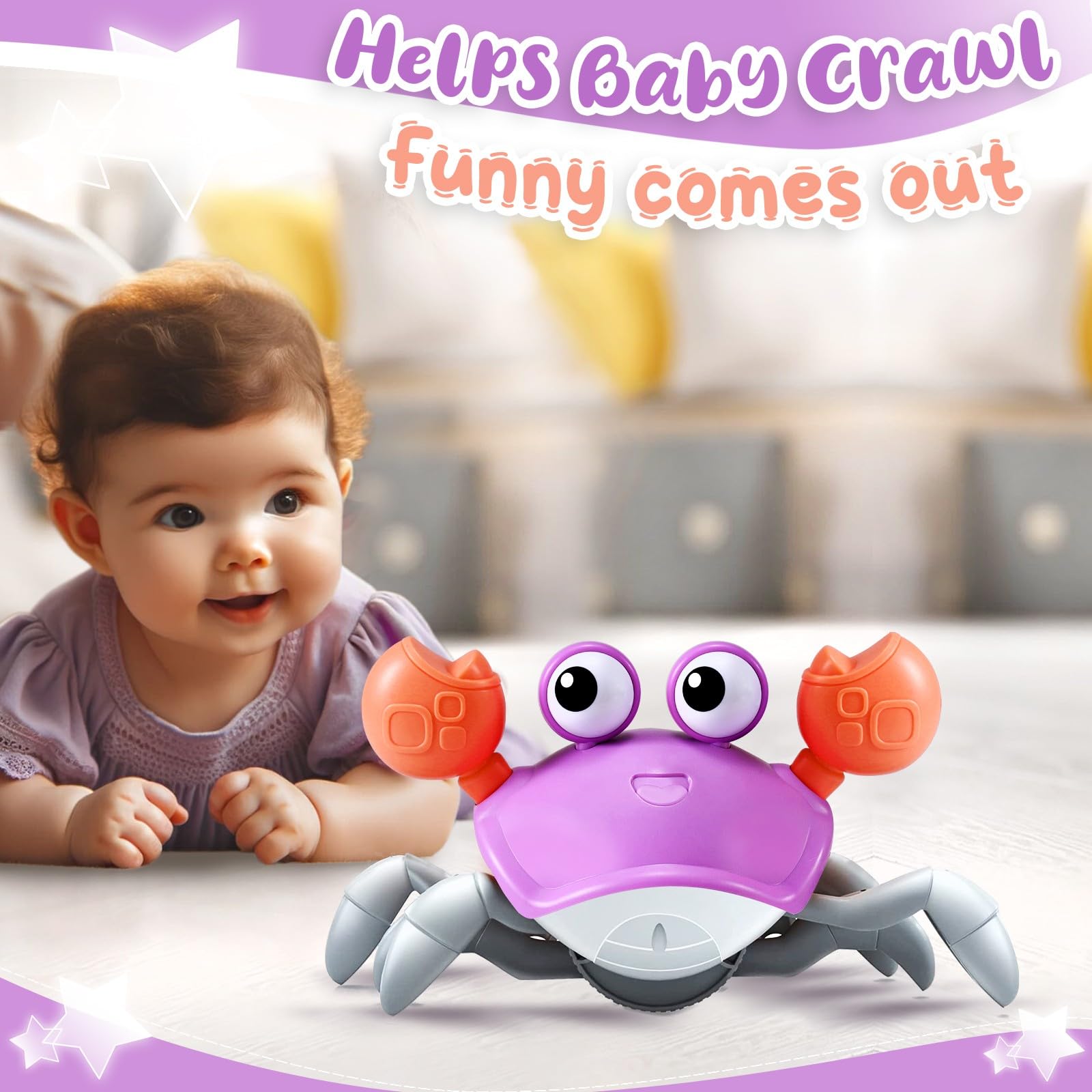 Control Future purple crab toy offers Montessori-inspired fun for kids and pets.