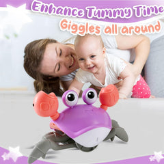 Control Future purple crab toy supports early movement with engaging visuals and sounds.