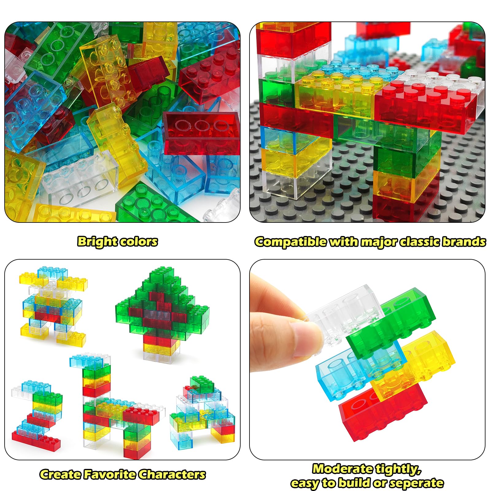 CONVENTEJOY blue translucent bricks inspiring imaginative structures and teamwork