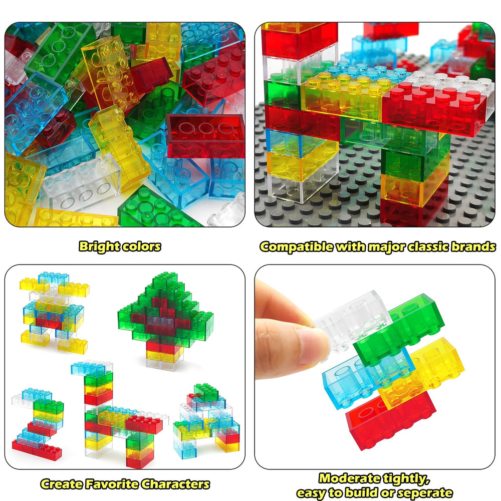 CONVENTEJOY blue translucent bricks inspiring imaginative structures and teamwork