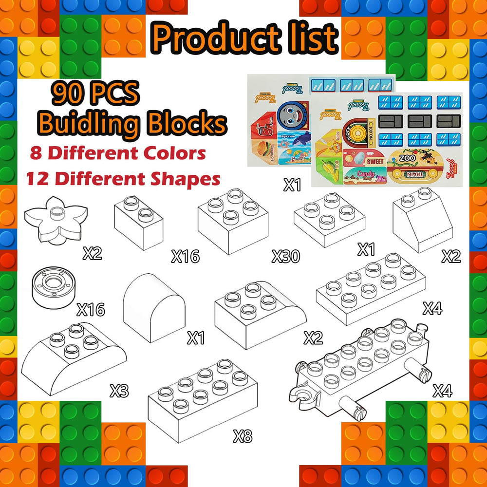 CONVENTEJOY colorful stickers for 12 shapes to boost color recognition and design variety