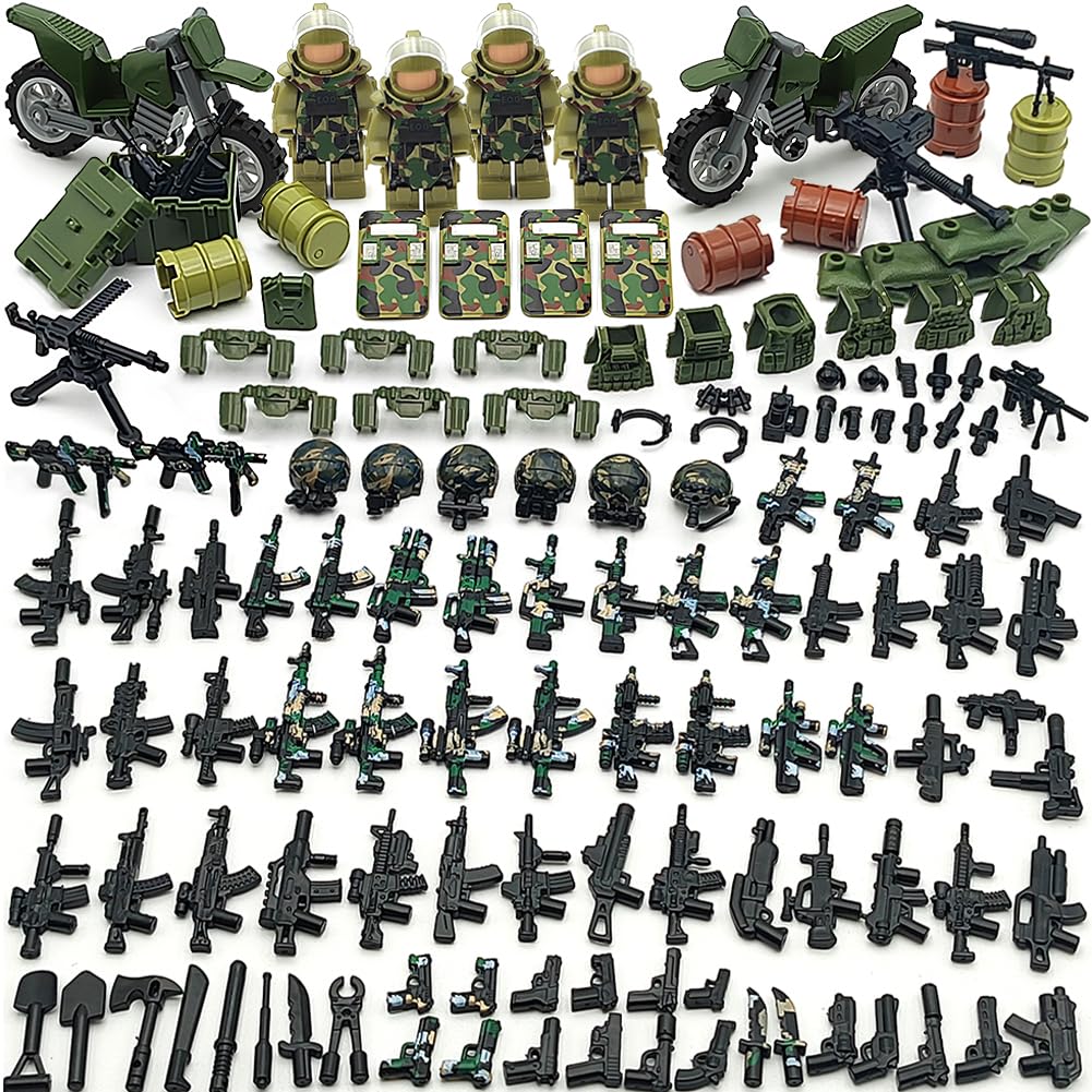 CONVENTEJOY camouflage weapon guns for minifigures, ideal for immersive battle play