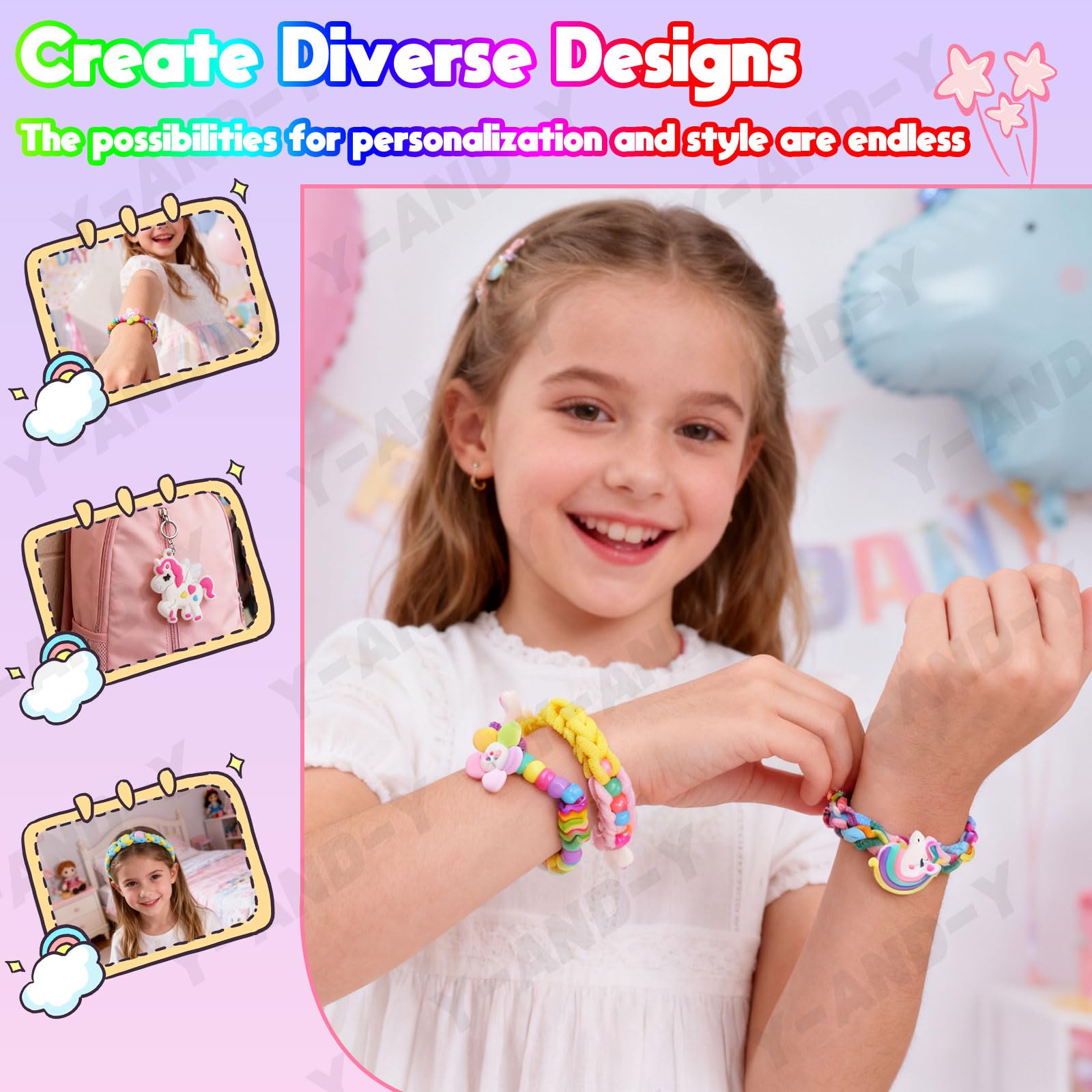 Coobest 1200+ colorful rubber bands enable endless personalized jewelry.