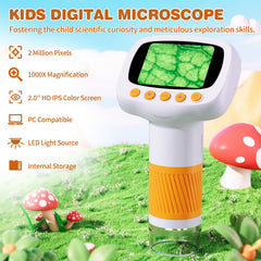 coobest Pocket Kids Microscope shows 50x–1000x magnification for tiny details.