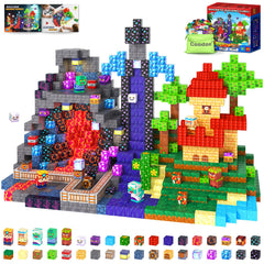 Coodoo 200 PCS magnetic blocks front view for imaginative play
