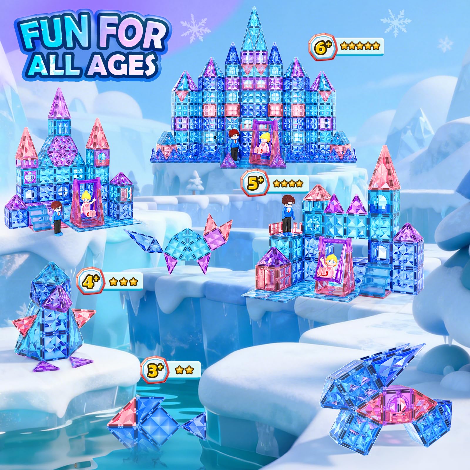 Coodoo Diamond Tiles balconies for multi-level princess kingdom play