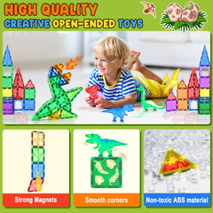Coodoo Dinosaur Tiles in action offer versatile open-ended construction.