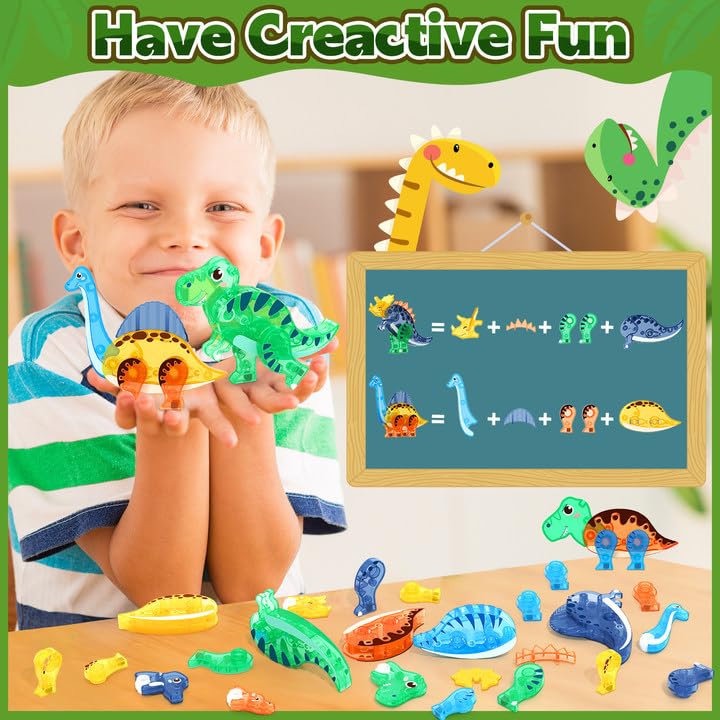 Coodoo Dinosaur Tiles Stegosaurus body pieces enhance collaborative building