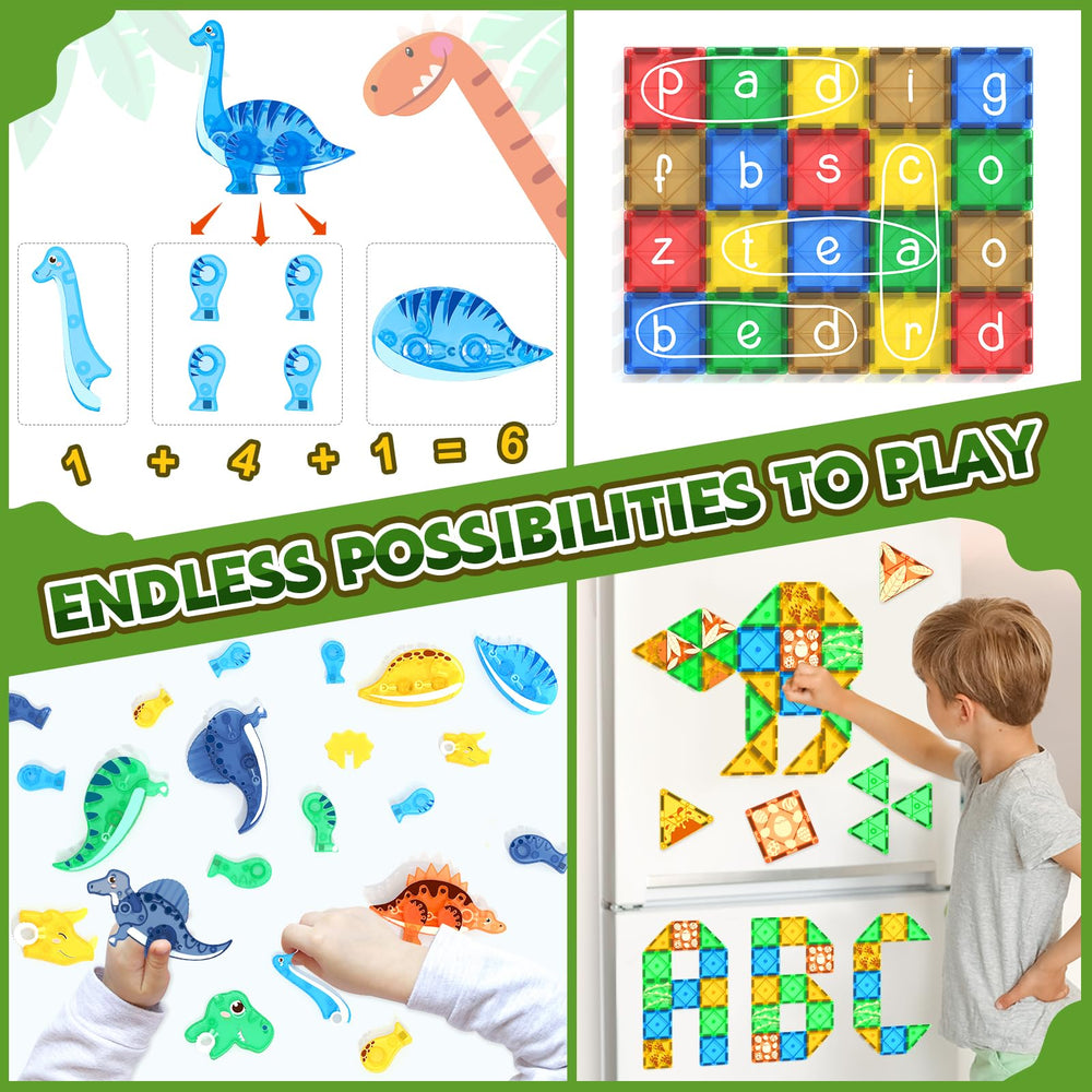 Coodoo Dinosaur Tiles Volcano and tree tiles spark themed adventures