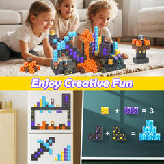 Coodoo glowing crystal swords and volcanoes spark sensory storytelling.