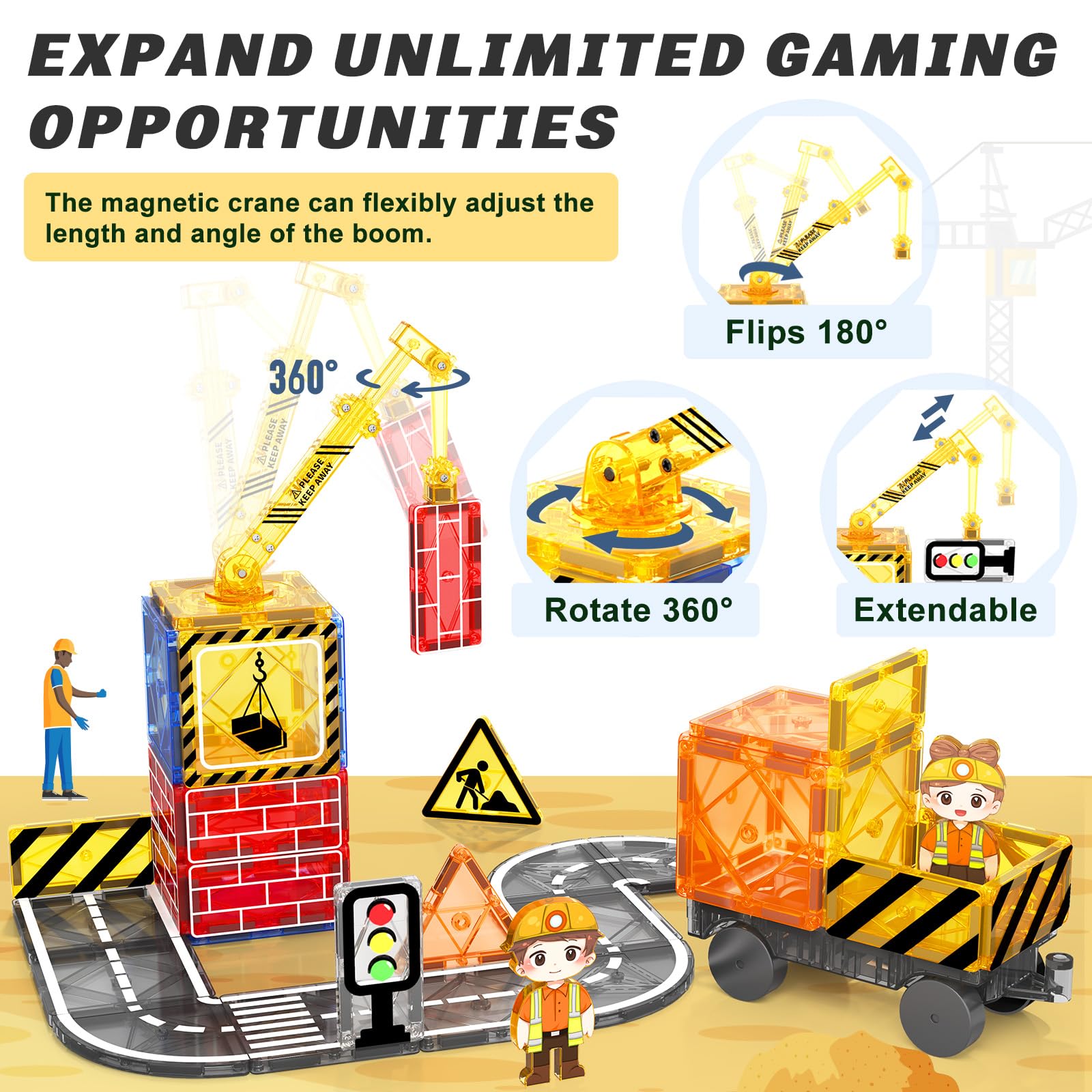 Coodoo Kids magnetic road set roads enable seamless city layouts and imaginative driving scenarios