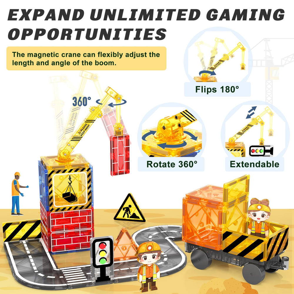 Coodoo Kids magnetic road set roads enable seamless city layouts and imaginative driving scenarios
