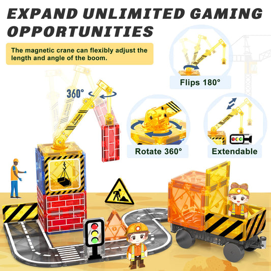 Coodoo Kids magnetic road set roads enable seamless city layouts and imaginative driving scenarios