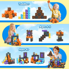 Coodoo magnet world portal structures enable open-ended construction.
