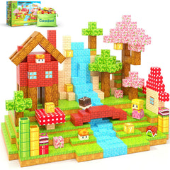 Coodoo magnetic blocks with 72 pieces for teleport pipes, encouraging imaginative play and fine motor skills.